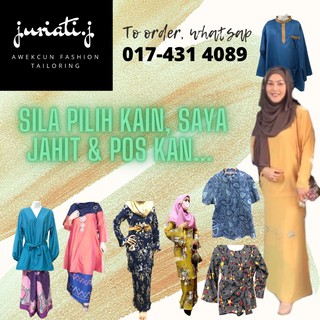 Mawar Preorder Tempahan Jahit Upah Jahit Baju Langsir Skirting Cadar Dll Seamstres Tailor Designer Custom Made Shopee Malaysia