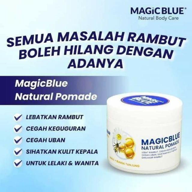Pomade Magic Blue Free Pos Shopee Malaysia