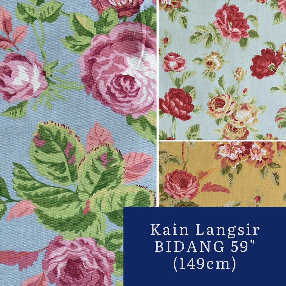 ( BEST BUY ) CURTAIN FABRIC / KAIN LANGSIR Bidang 59"(149cm) Shopee