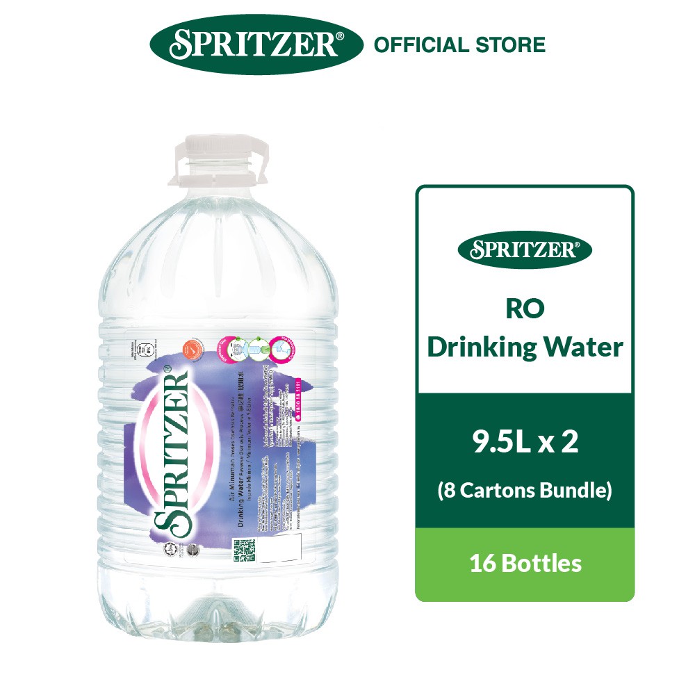 Spritzer RO Water - 8 Cartons Bundle (9.5L X 2)