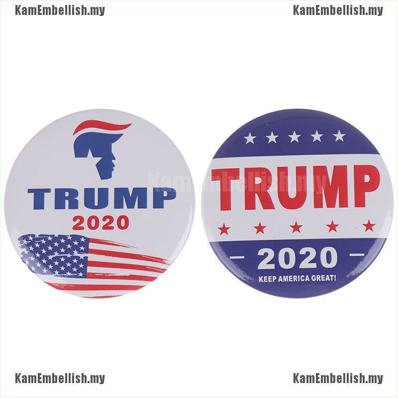 Culer Trump Buttons Pins Keep America Great Round Brooch Pins Badge for Clothing Jeans Scarf Hat Bag Ornaments