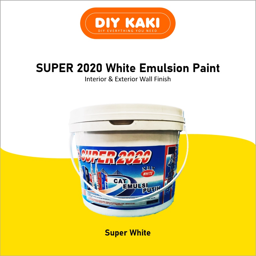 [7 LITER]SUPER 2020 White Emulsion Paint Wall Celling Cement Paint