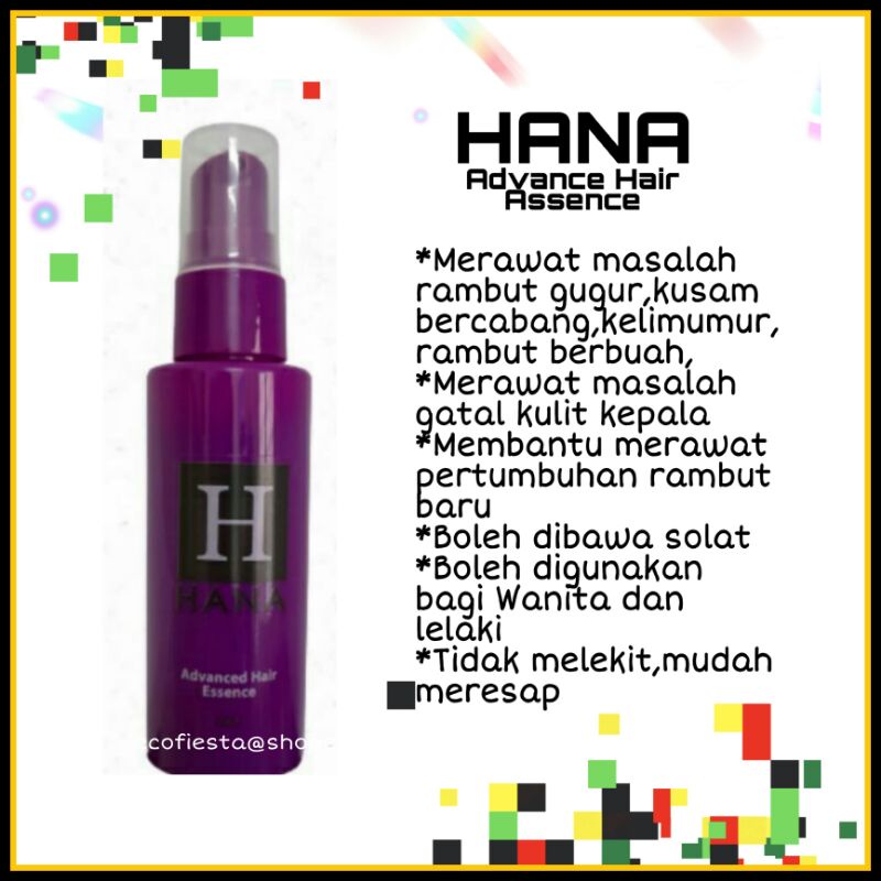 Hana Hair Serum 50ml Vitamin Rambut Sihat Kelimumur Serum Rambut Gugur Shopee Malaysia 4233