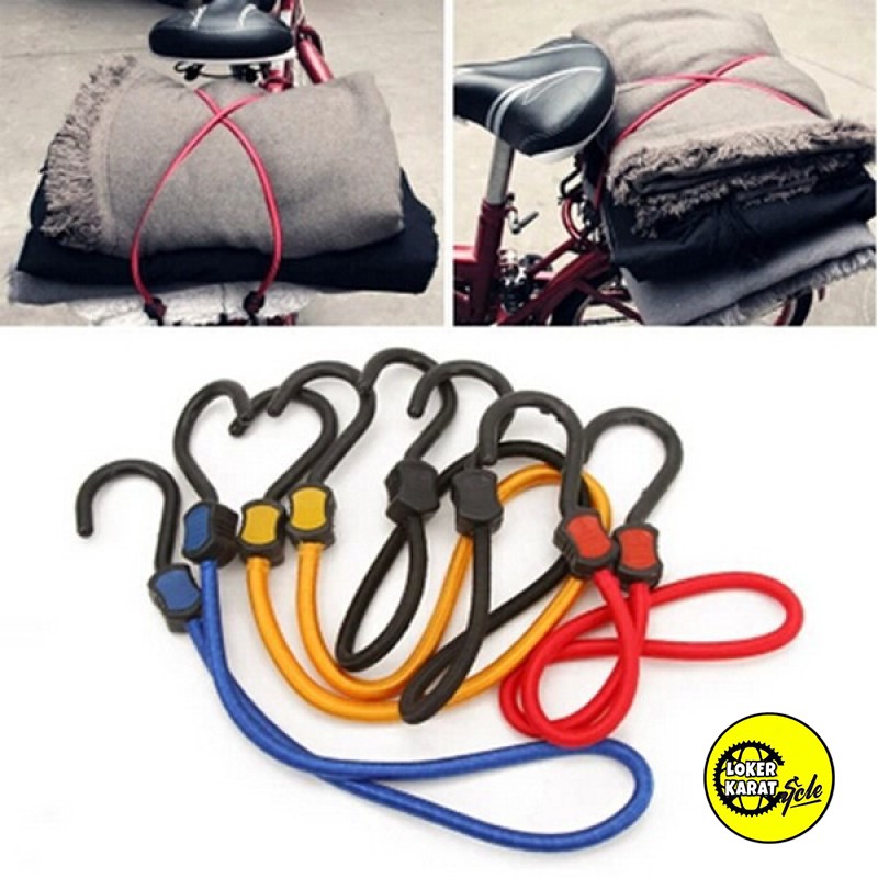 [LKC97] Multipurpose Rubber Belt Bag Bicycle Luggage Rope Hook Tali