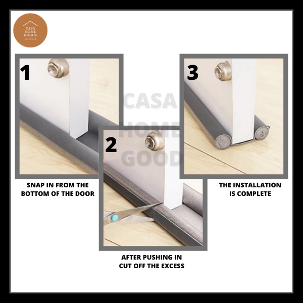 Door Gap Seal Dustproof Insectproof Anti Habuk Penutup Bawah Pintu 