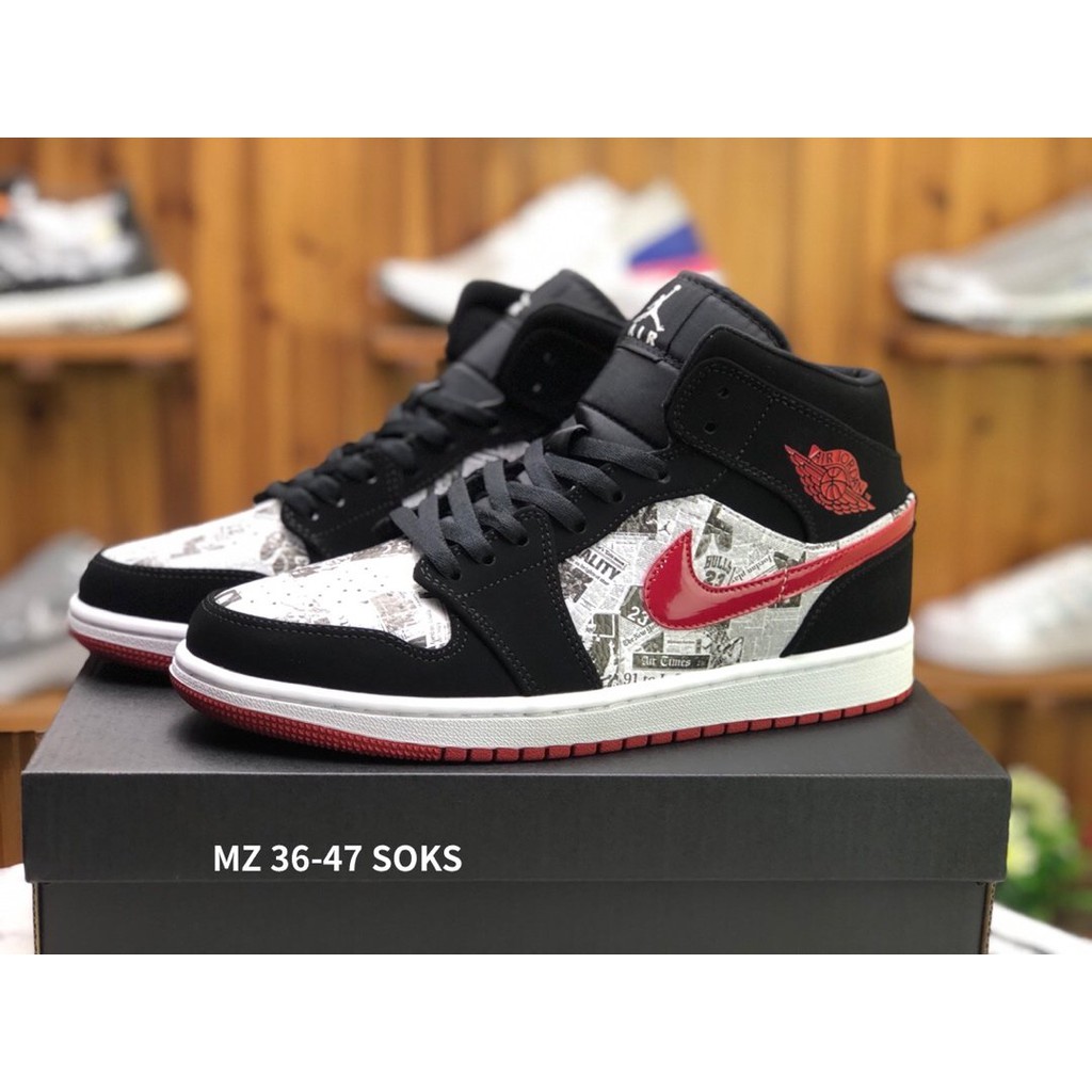 jordan 1 mid newspaper