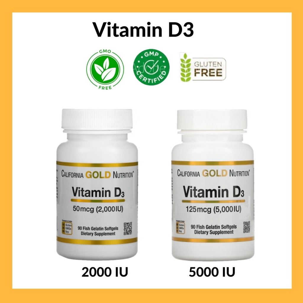 (Ready Stock) Vitamin D , 90 Capsules/ Vitamin D3 California Gold ...
