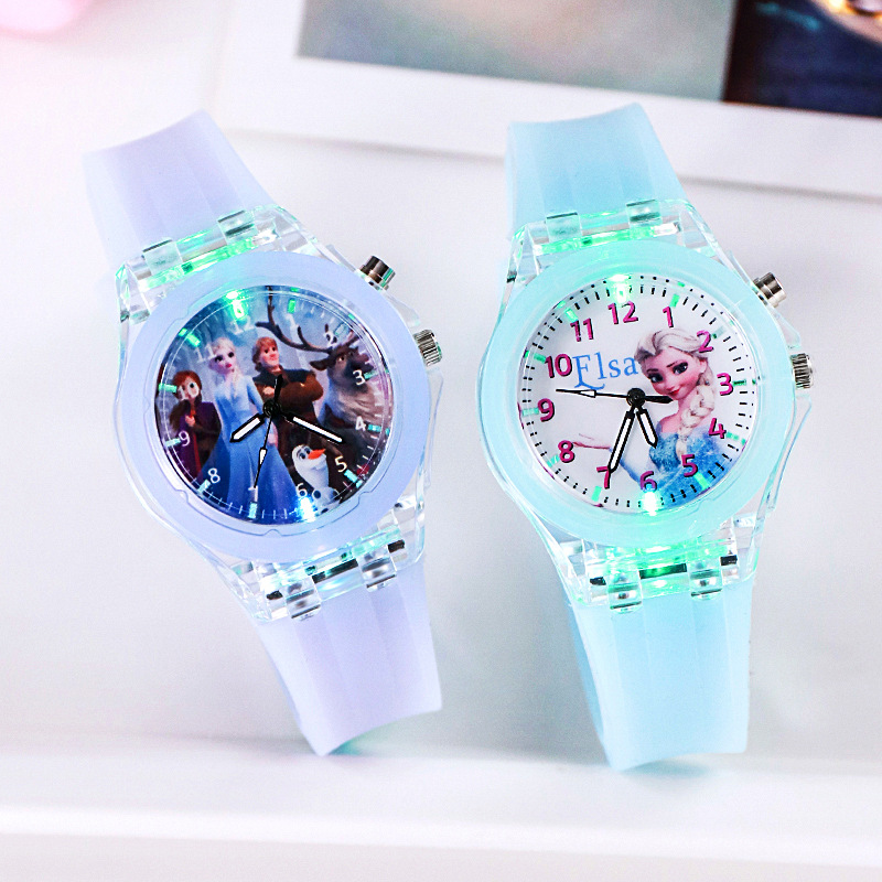 Frozen Watch Kids Elsa Watch With Light Jam Tangan Budak Perempuan Jam Frozen Jam Budak Perempuan