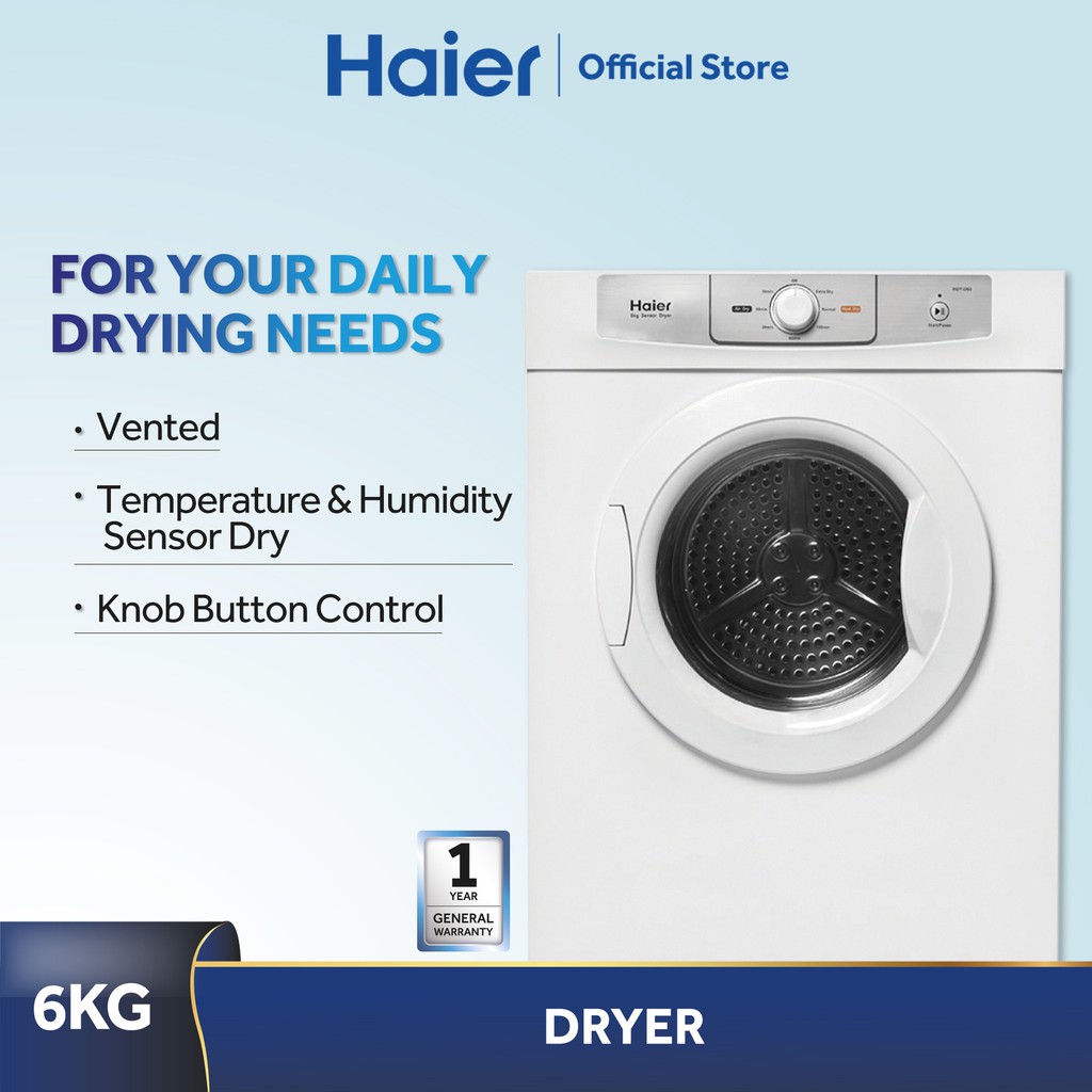 Haier HDYD60 Front Load Venting Dryer (6kg) Shopee Malaysia