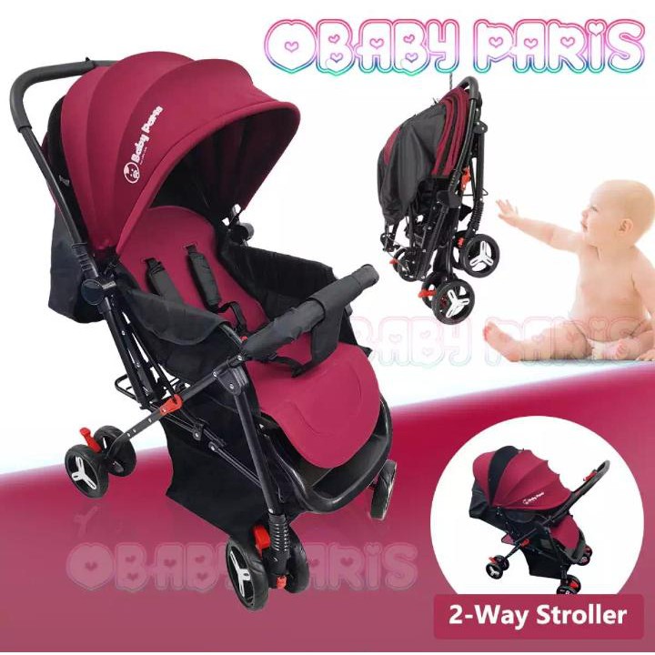 ?3 Years Warranty?100% AUTHENTIC Obaby Paris  Premium 2 Way Reversible Foldable Stroller