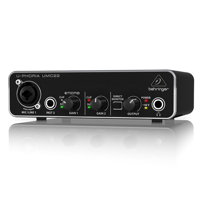 BEHRINGER UMC22 / UM2 Audio Interface Microphone Headphone Amplifier