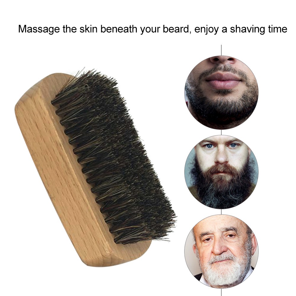 1pc Men S Boar Bristle Beard Brush Mustache Shaving Brush Facial