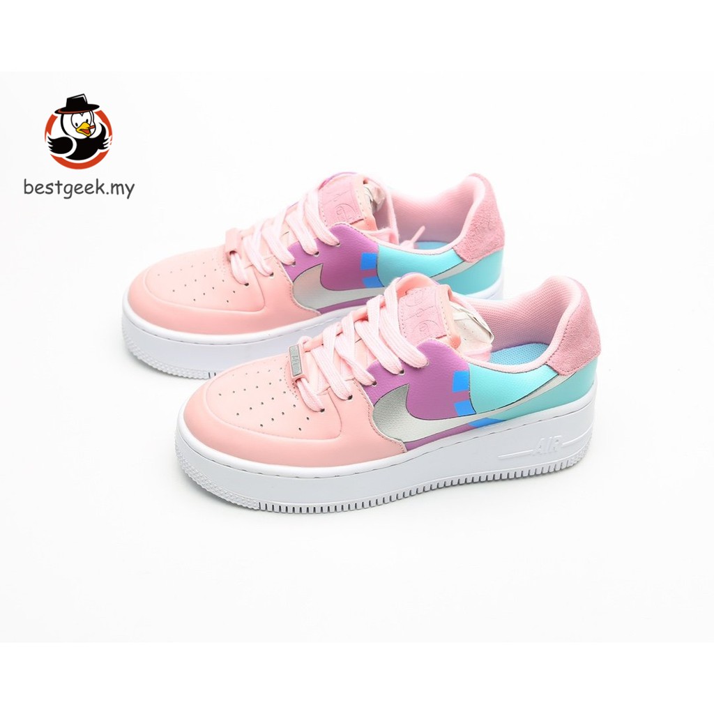 pink purple blue shoes