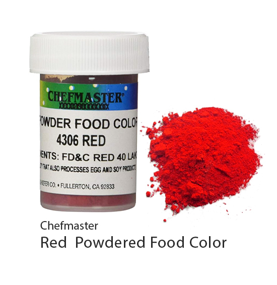 CHEFMASTER, Powdered Colors, Oil Based, Red, 3g