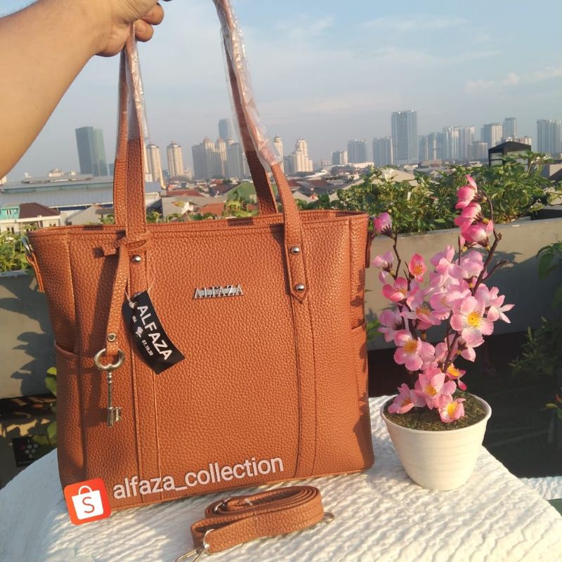 Best Selling!! Women's Tote Bag Jumbo Office Bag College Bag Orange Peel Material Size P30xT25cm