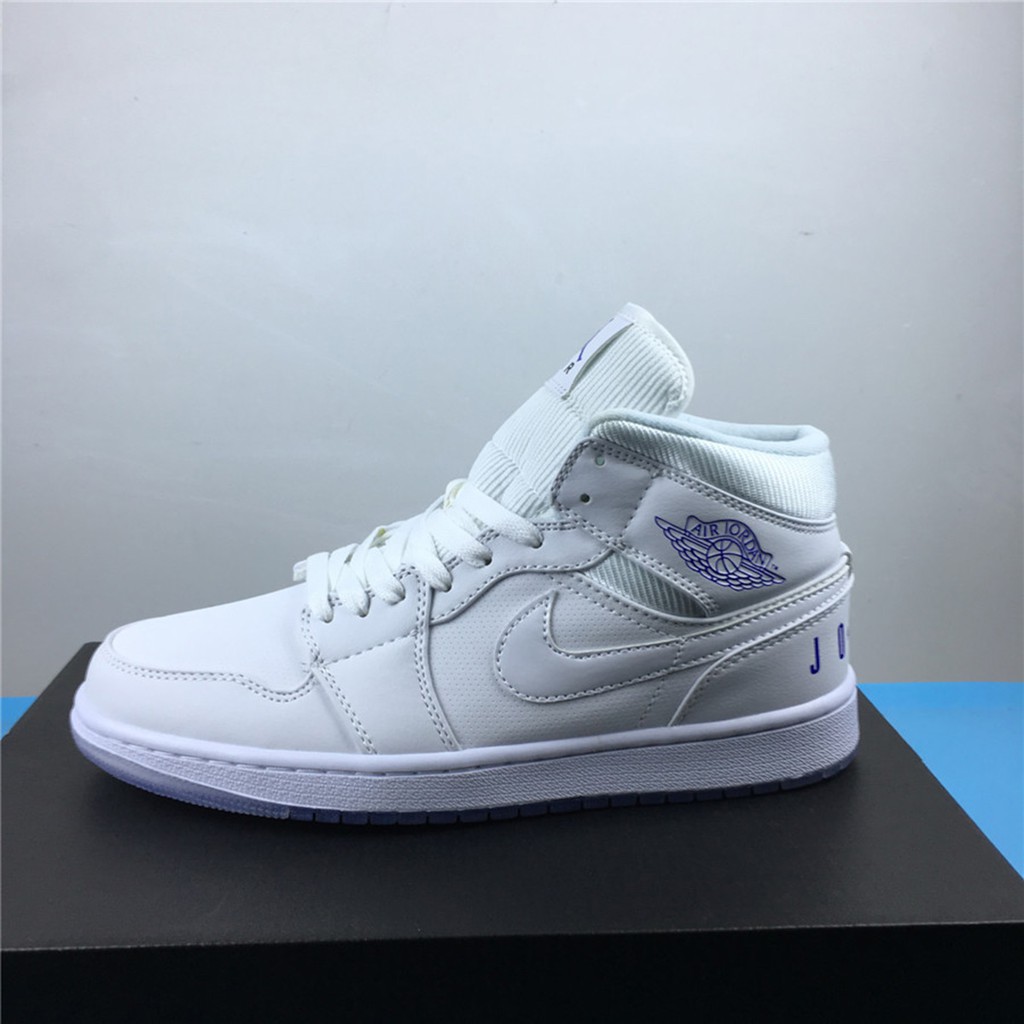 air jordan 1 mid premium white