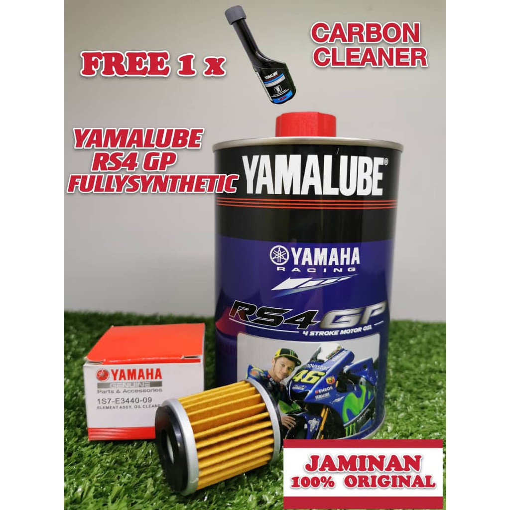 Yamalube 4t Rs4gp Rs4 Gp Racing Fully Synthetic 10w40 Filter Yamaha 4t Engine Oil Minyak Hitam Lc135 Y15zr Y15 R15
