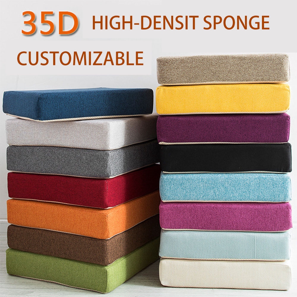 Fine Linen Cushion 35D High Density Foam Sofa Seat Cushion 