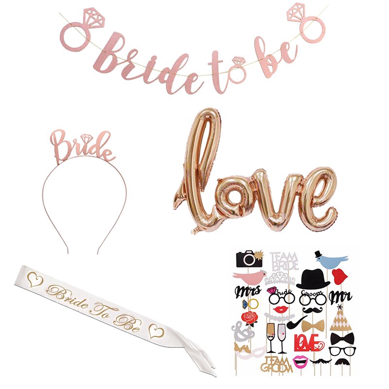 Bachelorette Party Supplies Set Bride To Be Banner Wedding