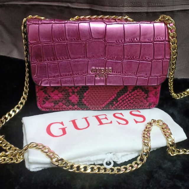 guess purple bag