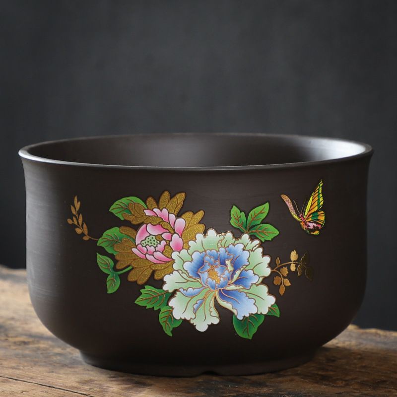 Purple Clay Ceramic Flower Pot Bonsai Pot 紫砂花盆陶瓷盆盆栽盆富贵花盆沙漠玫瑰盆 Shopee Malaysia