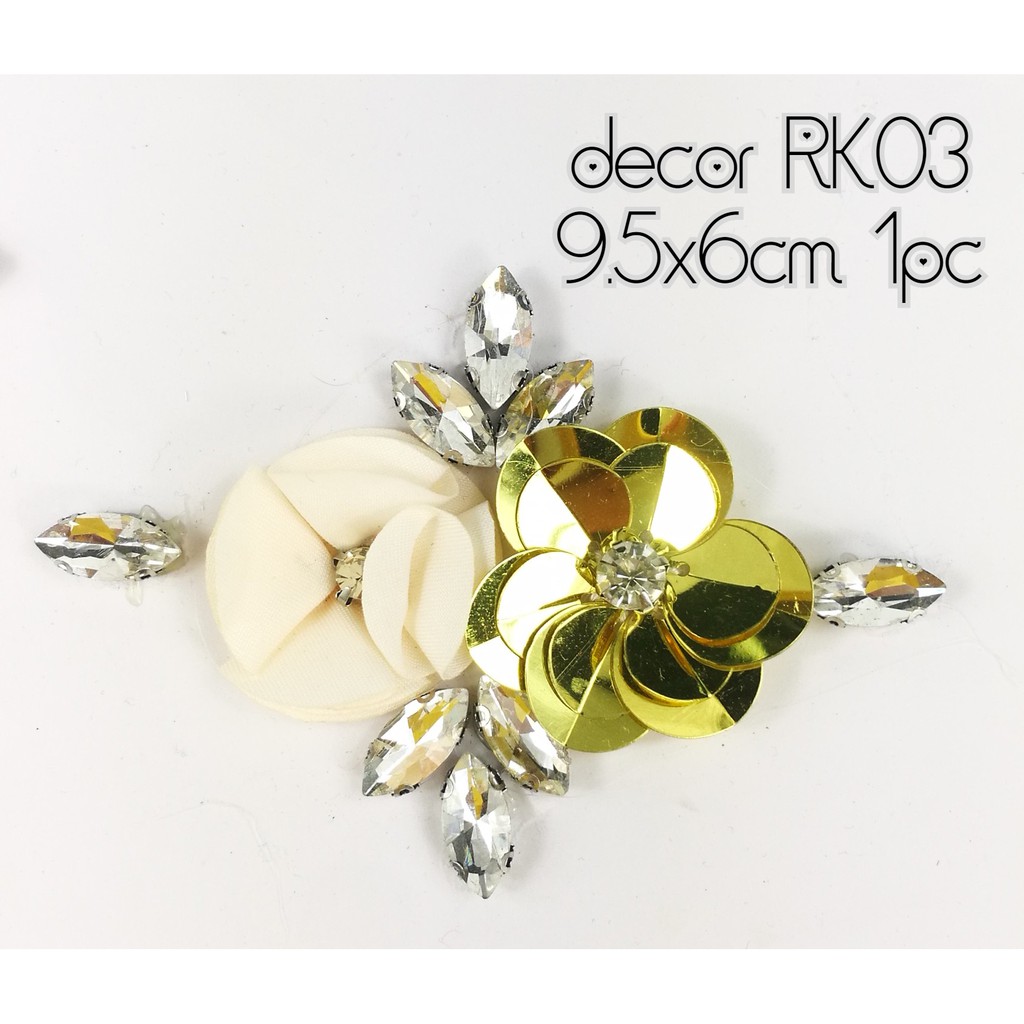  Hiasan  baju  decor bunga  3d RK03 9 5x6cm 1pc Shopee Malaysia