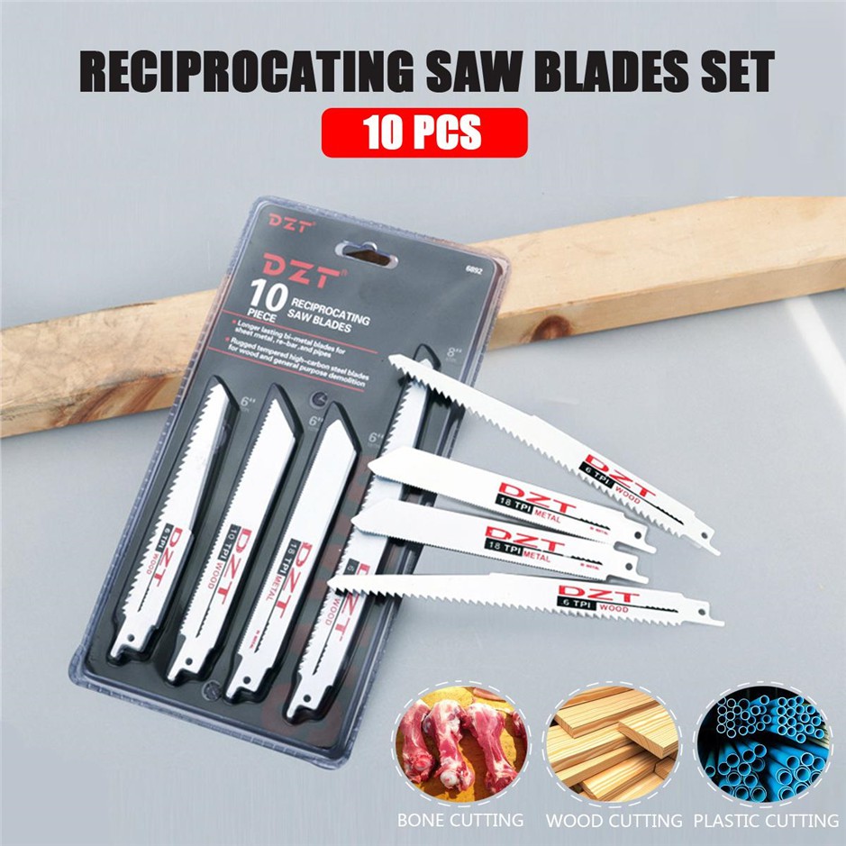 10pcs Reciprocating Saw Blade Kit saw blades for wood Shopee Malaysia