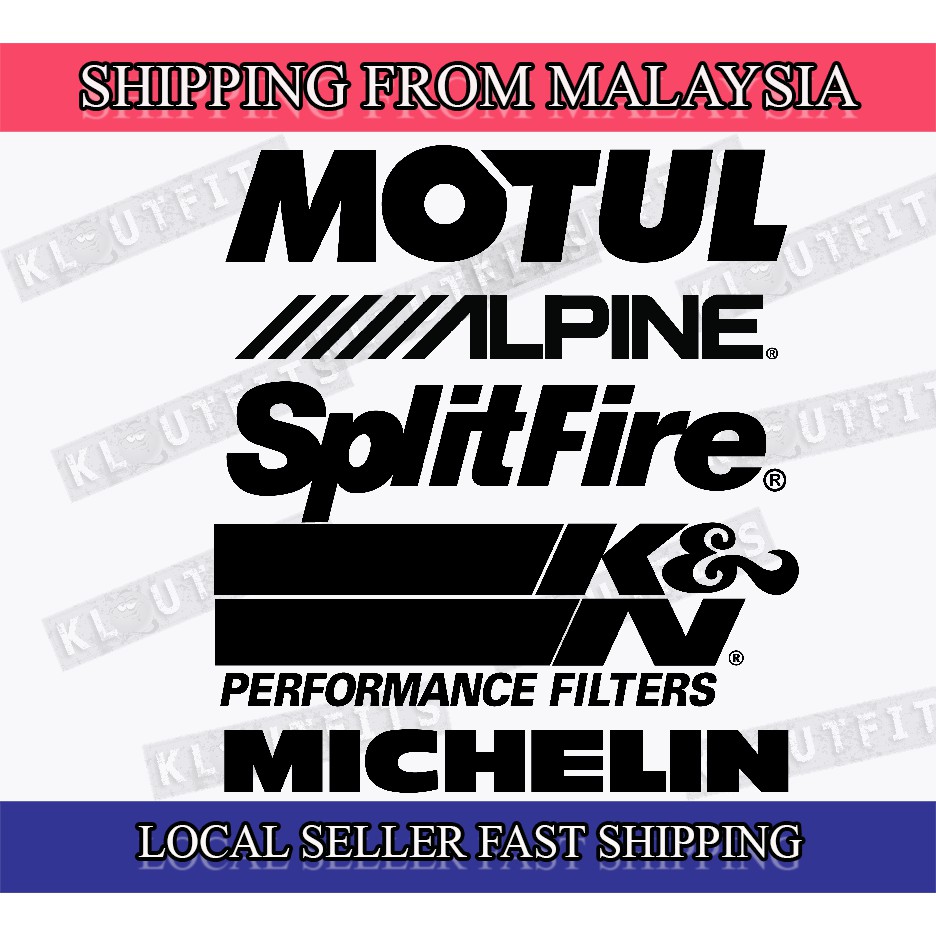 5 Pcs Sponsor JDM Sticker Car Racing Honda Toyota Proton ...