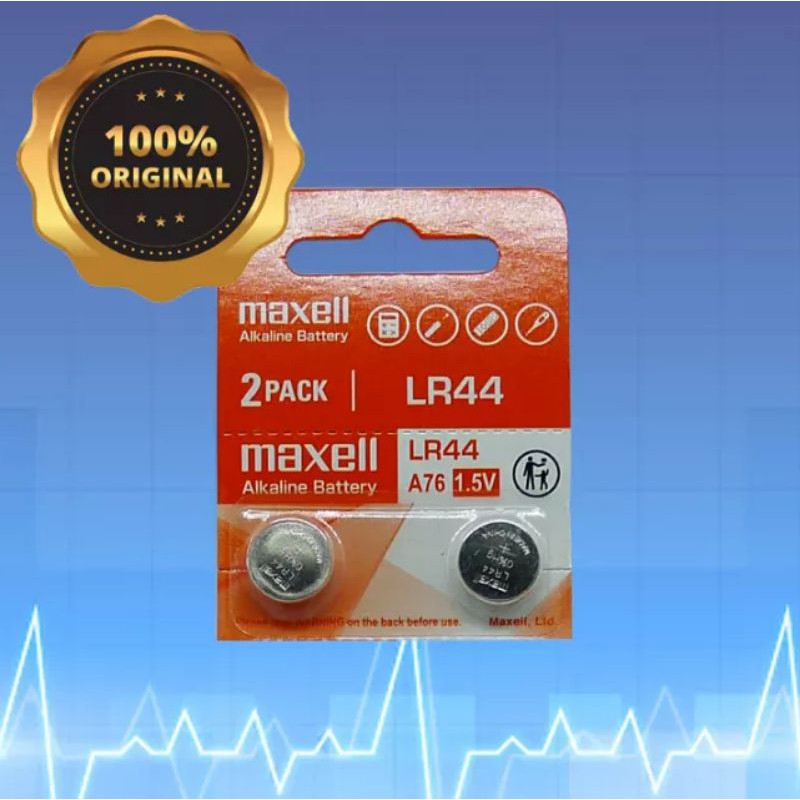 2pcs Original Maxell Lr44 Ag13 6 Button Cell Batteries Shopee Malaysia