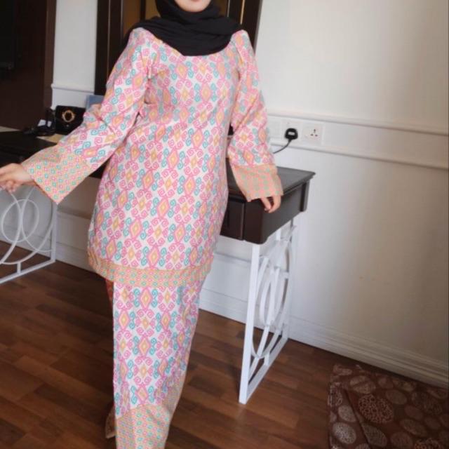 Baju Kurung Tak Payah Gosok English Cotton Shopee Malaysia