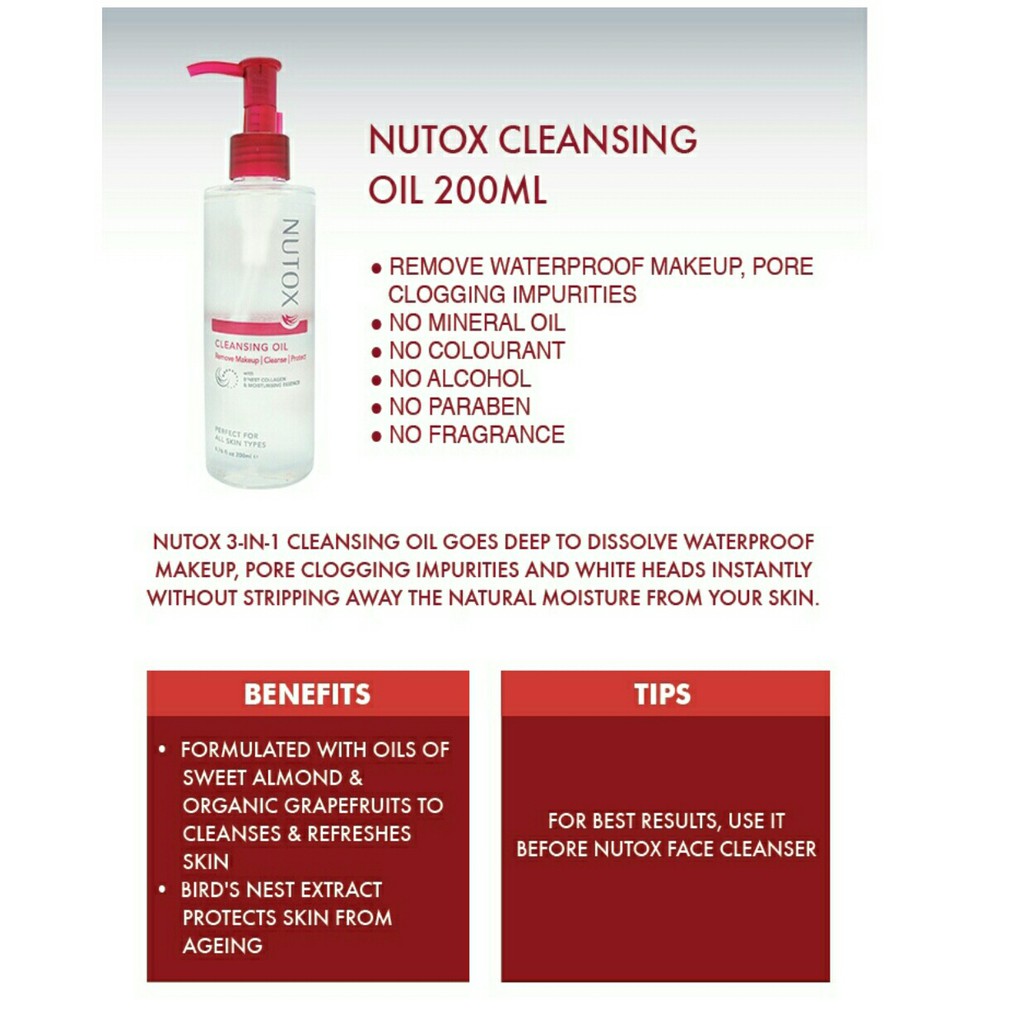 NUTOX Cleansing Oil (200ml) | Shopee Malaysia