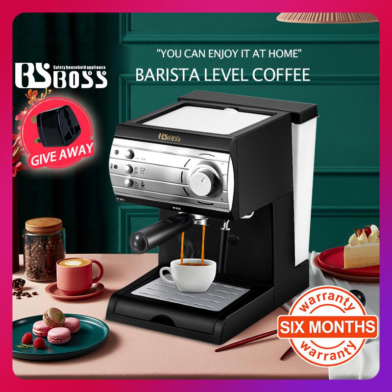 BSboss Coffee Maker Machine 20 Bar Pressure Pump Driven Espresso Shopee Malaysia