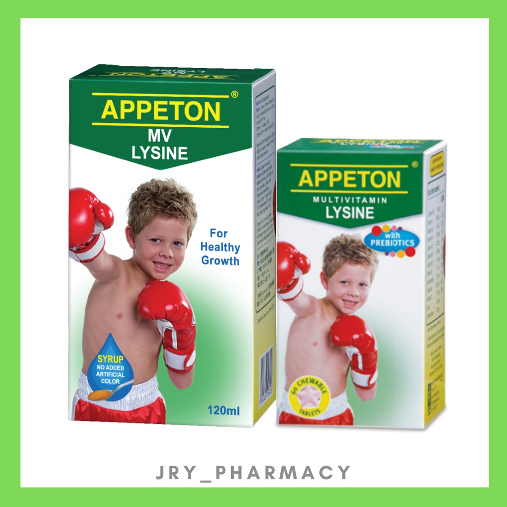 APPETON MV LYSINE SYRUP 120ML EXP12/23 OR MV CHEWABLE TABLETS (LYSINE