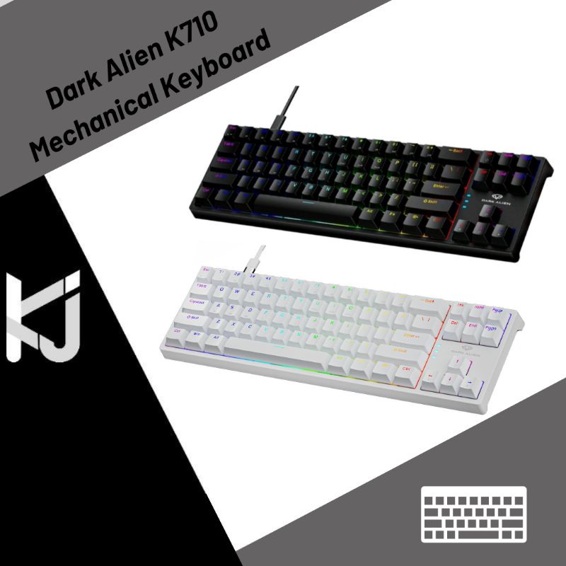 Dark Alien K710 71key Mechanical keyboard hotswappable Blue switches