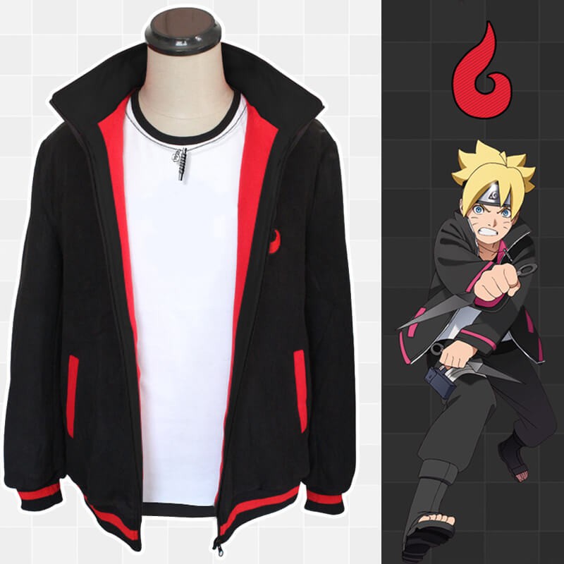 NARUTO Shippuden Uzumaki Naruto Ninja Cosplay Jacket Coat Winter