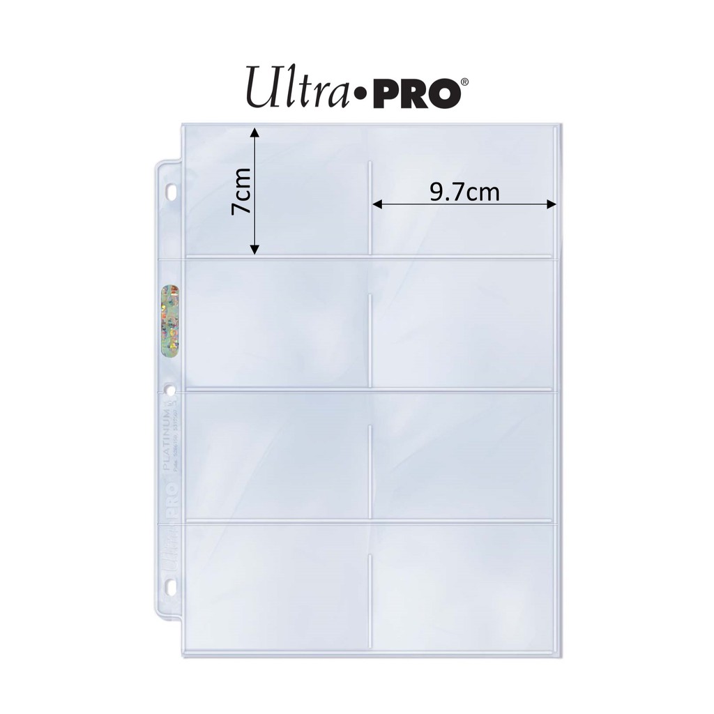 75 ULTRA PRO PLATINUM 8-POCKET 2 3/4 x 3 7/8 Pages Sheets Protectors Brand New 