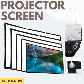 Projector Screen120cm X 90cm HD Foldable Portable Projection Movies Screen for Home Theater Outdoor Indoor