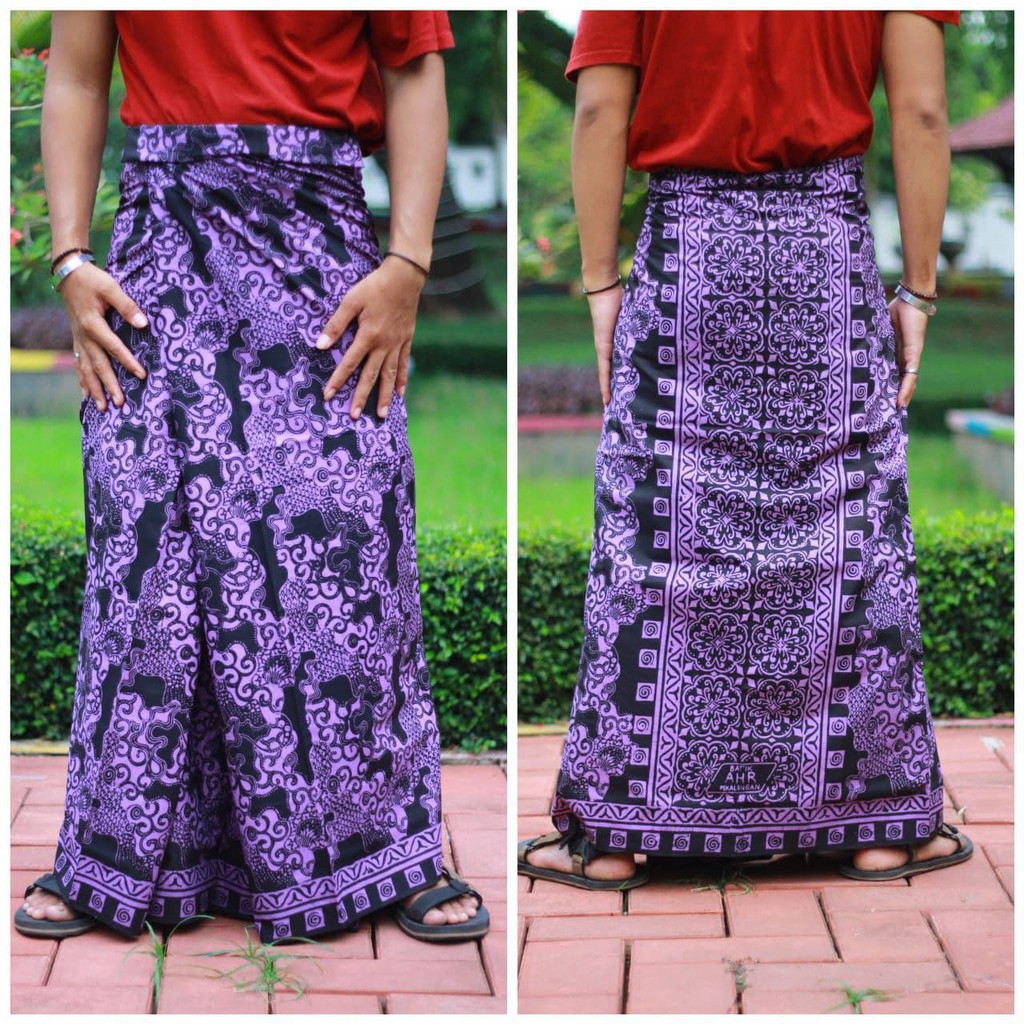 Original Batik Sarong Purple Motif Ahr | Shopee Malaysia