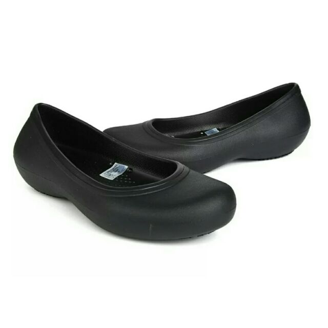 womens black work crocs