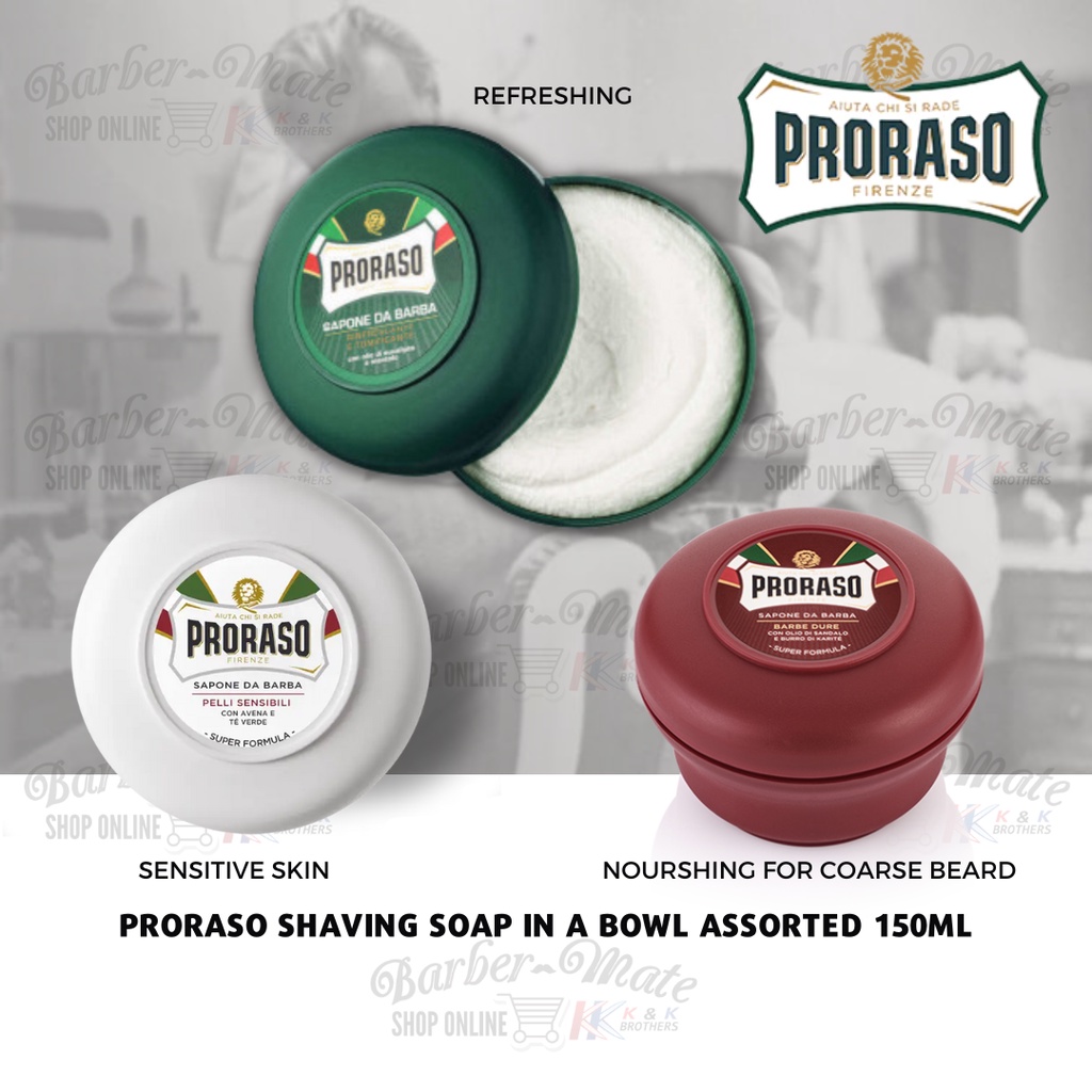 PRORASO SHAVING SOAP IN A BOWL ASSORTED 150ML Shopee Malaysia
