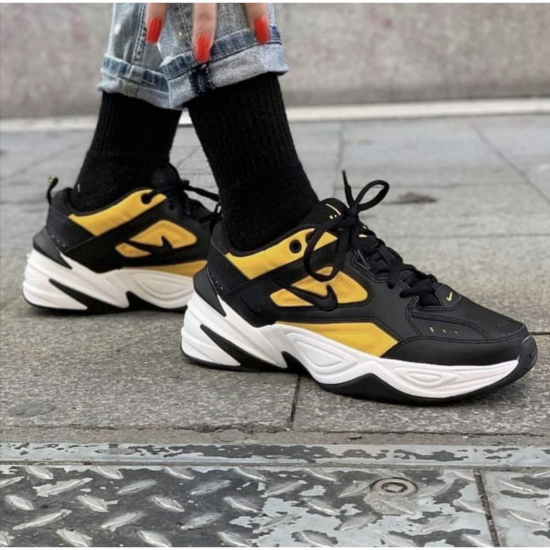 nike m2k tekno black yellow