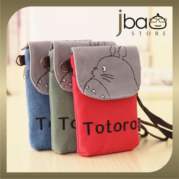 Totoro Fabric Wristlet Sling Bag Smartphone Mobile Pouch