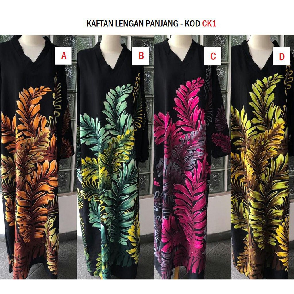 KAFTAN 100 COTTON  KAFTAN BATIK TERENGGANU  BAJU  KELAWAR 