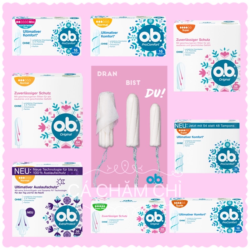 Tampon OB Germany Latest Model Full size Infinite Date Button Tampons