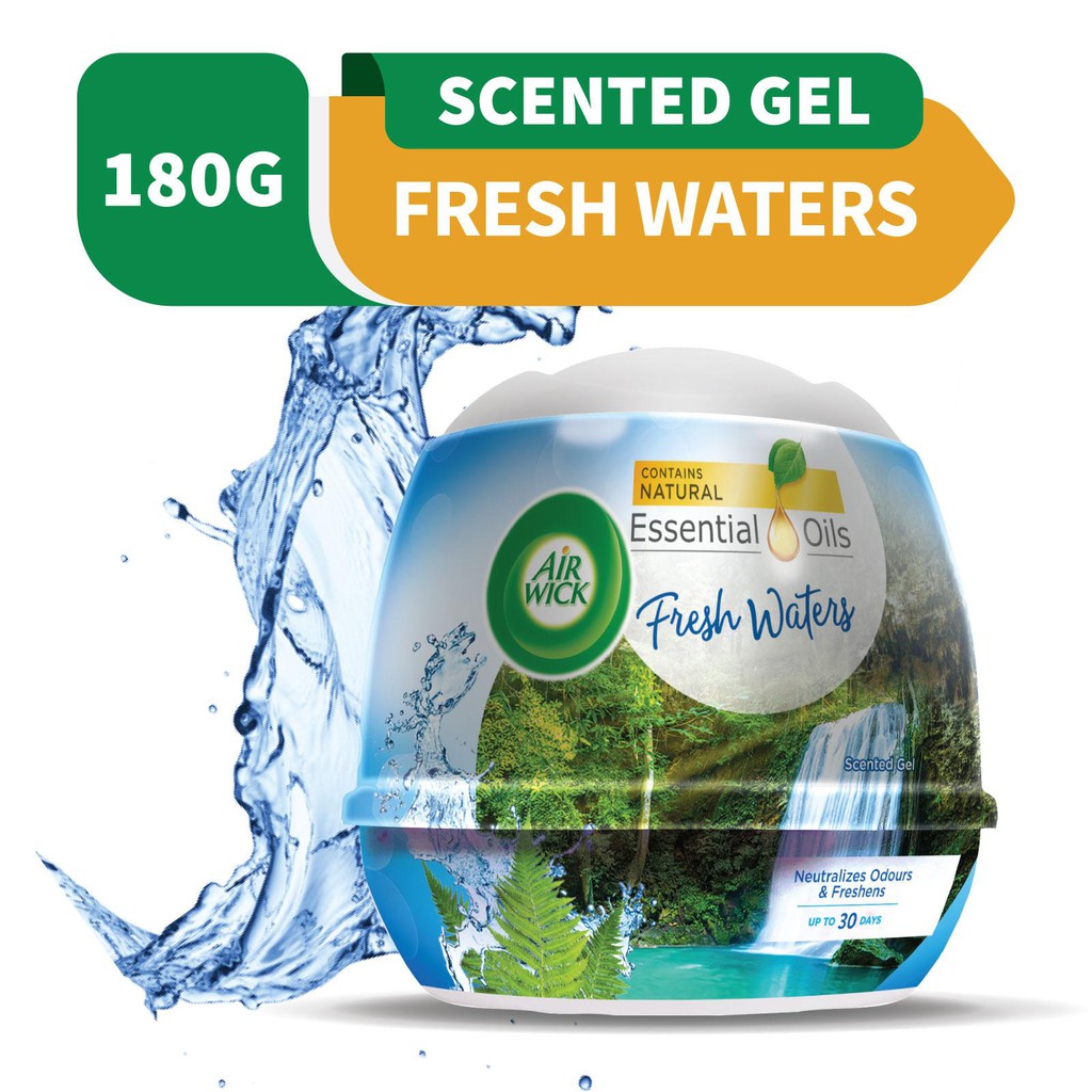 Air Wick Life Scents Air Freshener Scented Gel Cone 180g Fresh Water