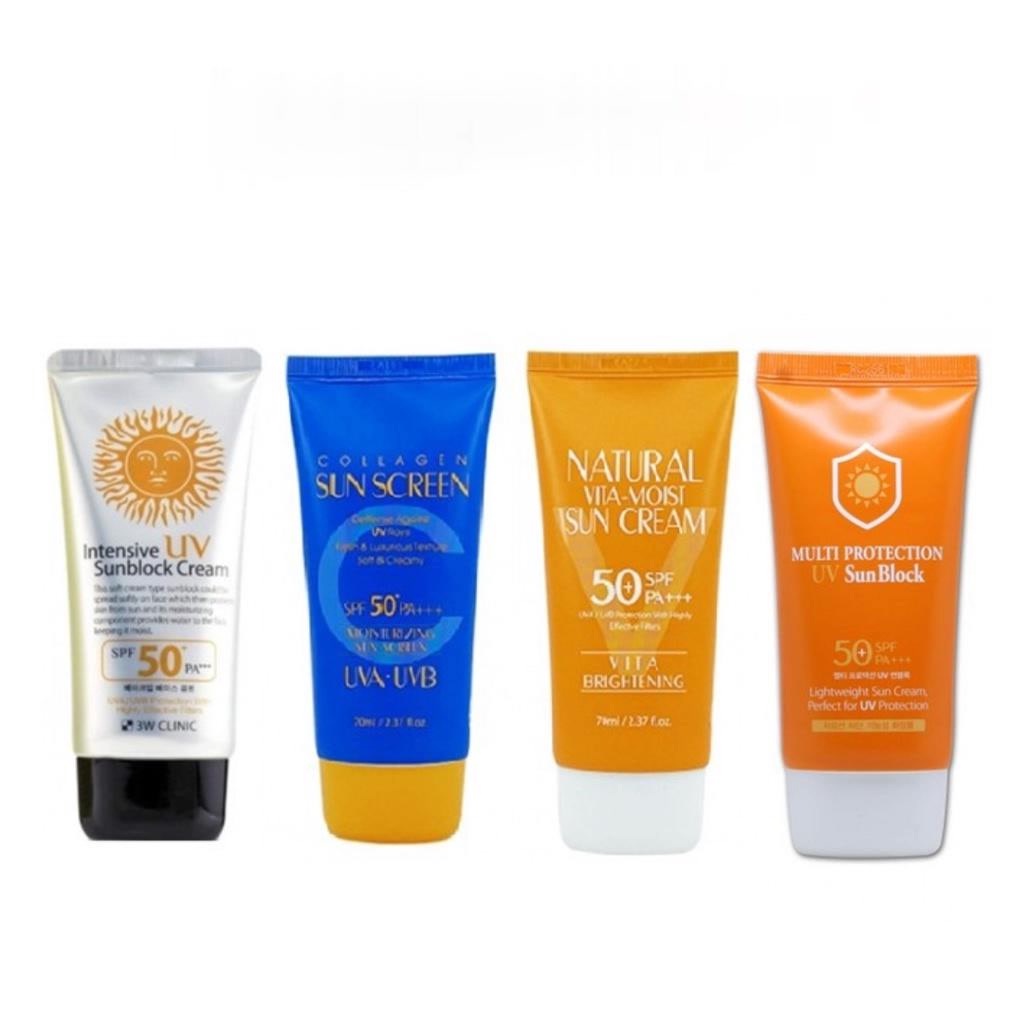 3W Clinic Intensive UV Sun Block Cream / Collagen Sunscreen / Natural Vita Moist / Multi Protection Sun Cream 70ml [GLAM