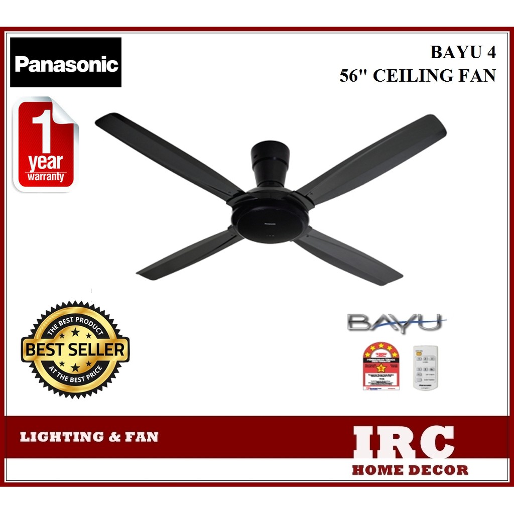 Ceiling Fan Panasonic Bayu 4 F M14c5vbhh 56 Dark Grey With