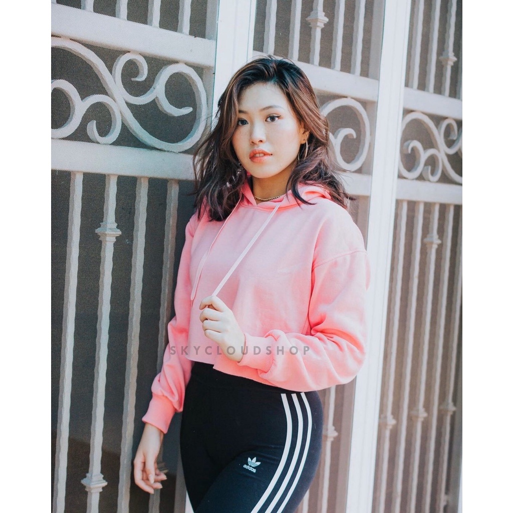 SKYCLOUD BABY PINK CROP HOODIE JUMPER JACKET