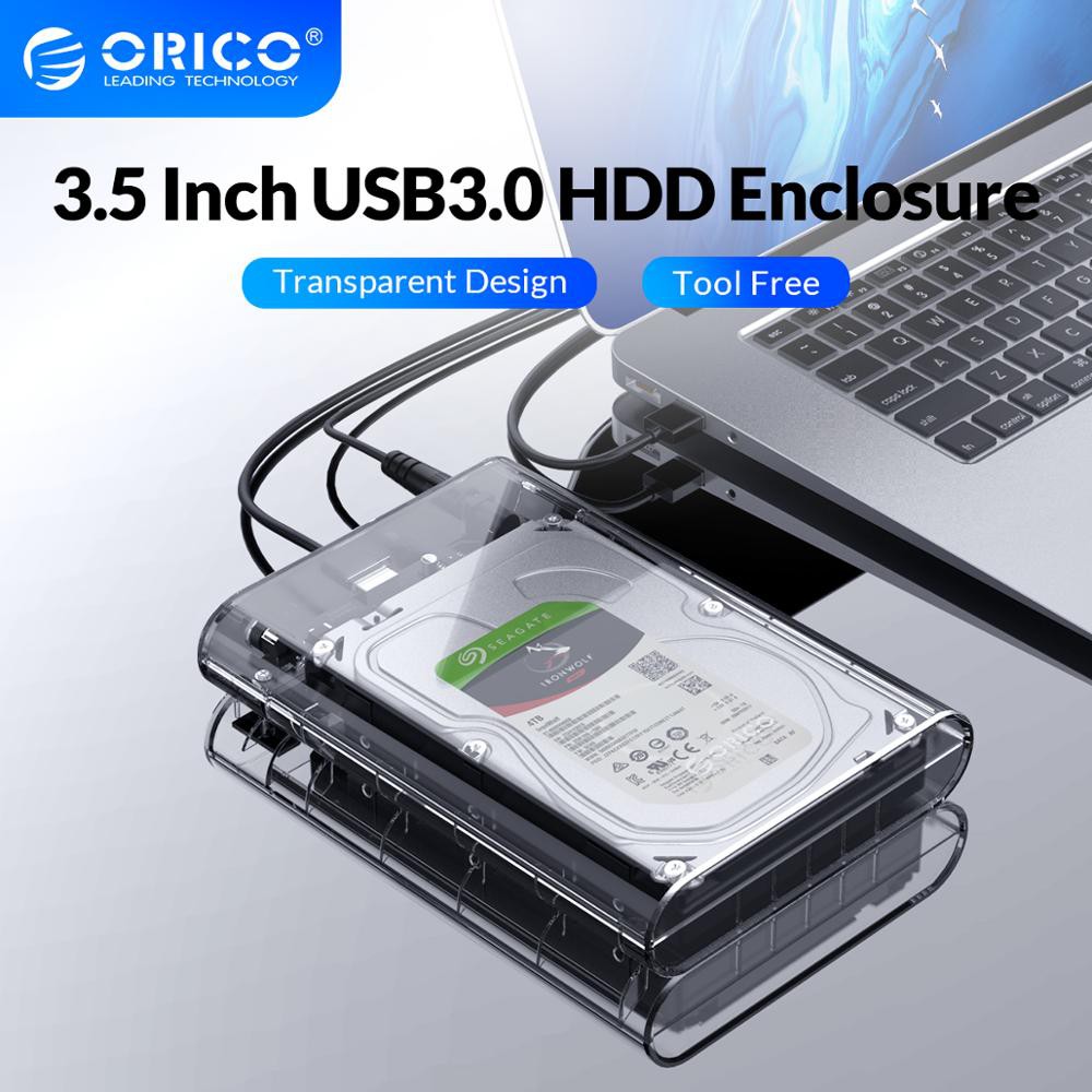 Orico Hdd Case 3 5 Usb3 0 To Sata3 0 Hard Drive Disk Enclosure For 2 5 3 5 Hdd Ssd Box Hd External Adapter Support Uasp 8tb Shopee Malaysia