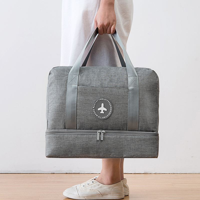 grey shoes and handbag